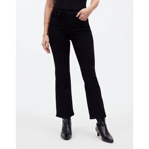 NWOT Madewell Mid-Rise Kick Out Jeans in Black Rinse 28P
